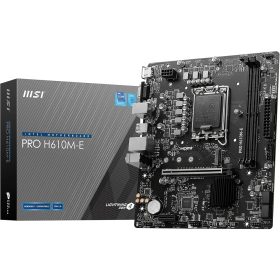 MSI PRO H610M-E alaplap – Intel H610, DDR4, mATX
