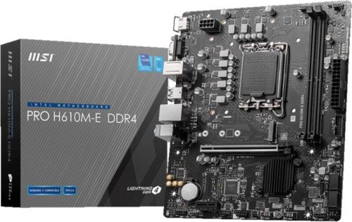 MSI PRO H610M-E DDR4 alaplap Intel H610 chipsettel