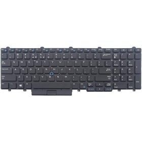   Dell Latitude 5DRWM E5550 E5570 5580 5590 5591 Precision 3510 3520 3530 7510 7520 7710 7720 series háttérvilágítással (backlit) trackpointtal (pointer) fekete US laptop/notebook billentyűzet 