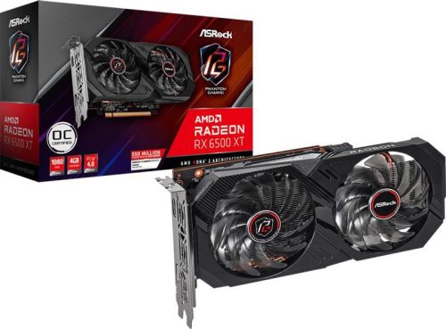 ASRock RX 6500 XT Phantom Gaming D 4GB OC videokártya